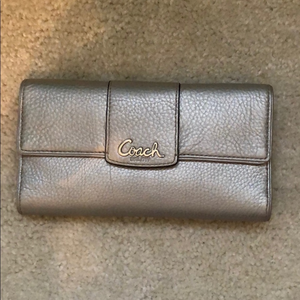 Coach long leather wallet